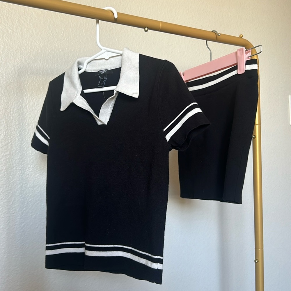 Sweater knit skirt with top